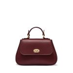Mini Holly Leather Handbag Oxblood