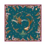 Grouse Misconduct Teal & Aubergine Large Square Silk Scarf