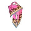 Rearing To Go Large Square Silk Scarf Hot Pink