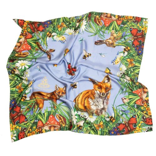 Spiritual Awakening Bluebell Large Square Silk Scarf