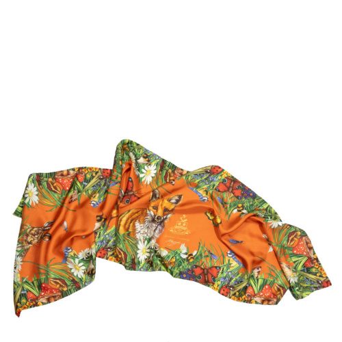 Spiritual Awakening Saffron Classic Silk Scarf