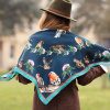 Walk On The Wild Side Navy Large Square Silk Scarf