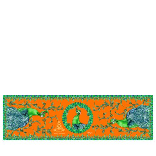 Pluming Marvellous Macarena Orange Classic Silk Scarf