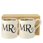 Black Toast Mr & Mr Mugs Set 1/2 Pint Mugs Set Of 2