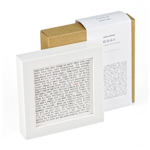 Dogs Quotes Framed Art Print In Gift Box