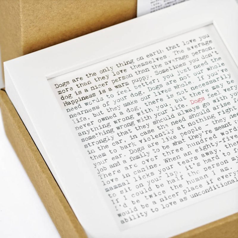 Dogs Quotes Print Framed
