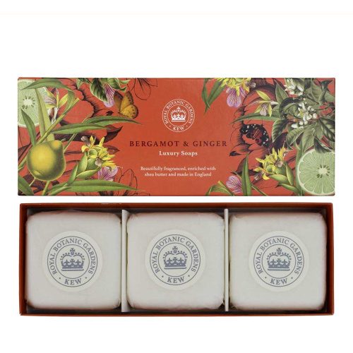 Kew Gardens Bergamot And Ginger Triple Soap Gift Box