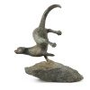 Otter Diving Solid Bronze Sculpture