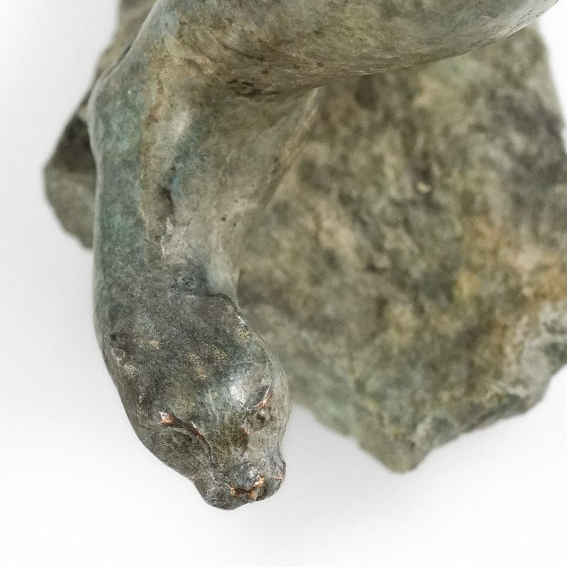 Otter Diving Solid Bronze Sculpture