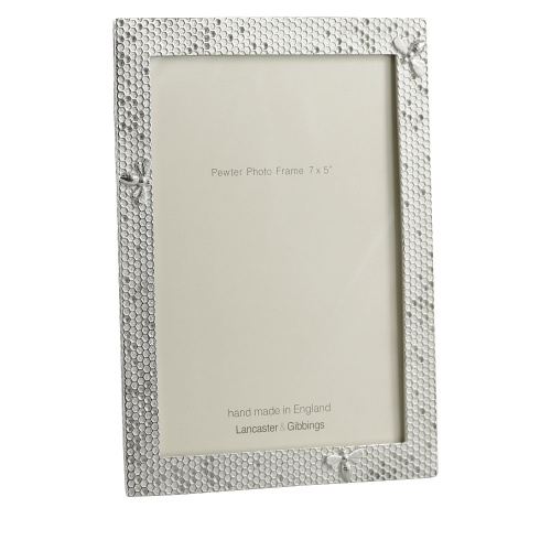 Honeycomb Bee Pewter Picture Frame 7"x5"