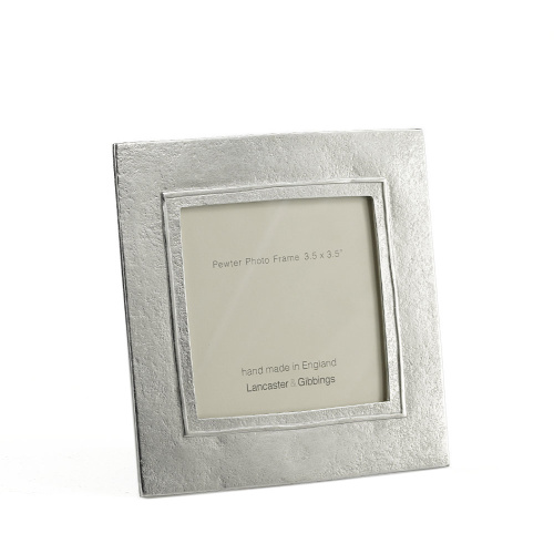 Raised Line Pewter Picture Frame 3.5"x3.5"