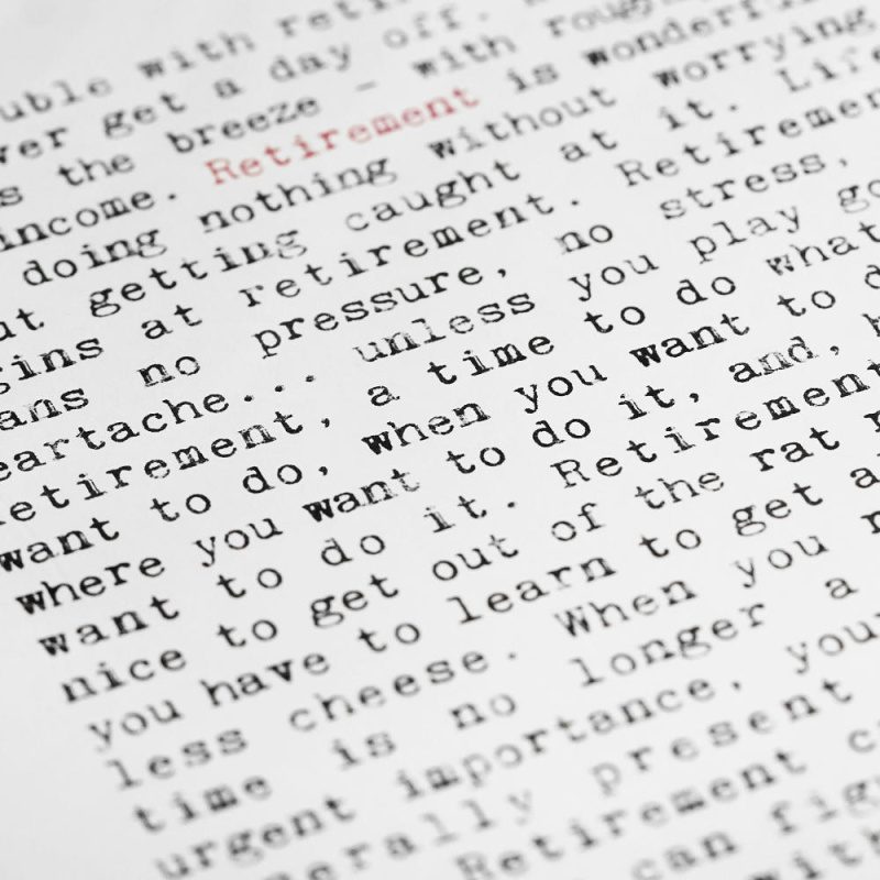 Retirement Quotes Print Unframed