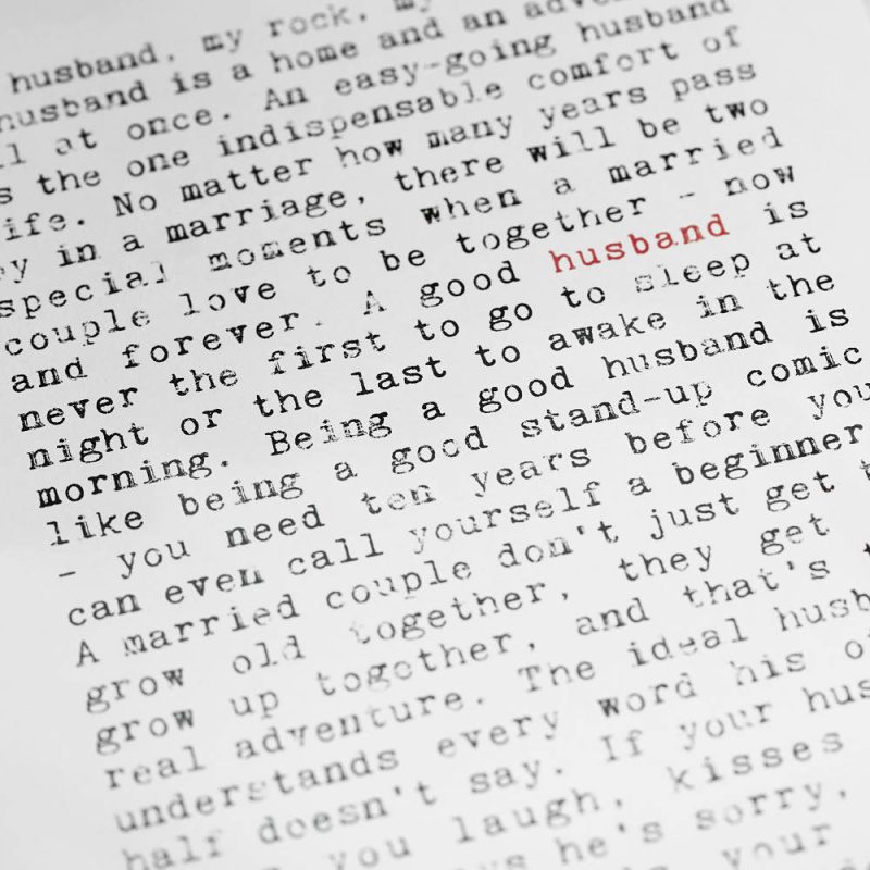 Husband Quotes Print Unframed