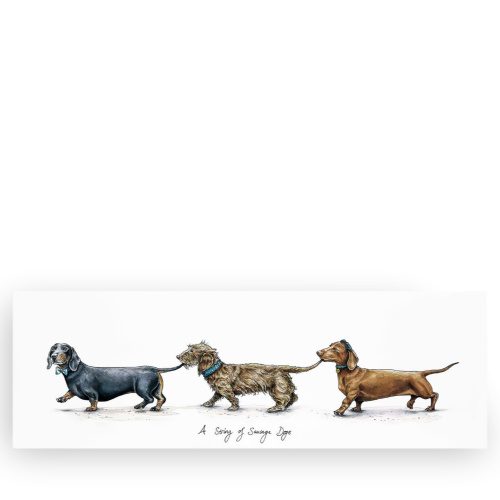 String of Sausage Dogs Art Print