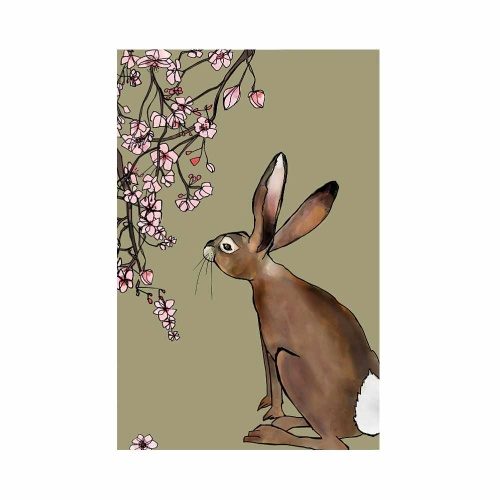 Spring Hare Tea Towel