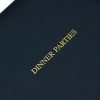 Dinner Parties Book Leather Cover Stormy Navy