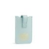 Pastel Blue Leather Business Card Holder