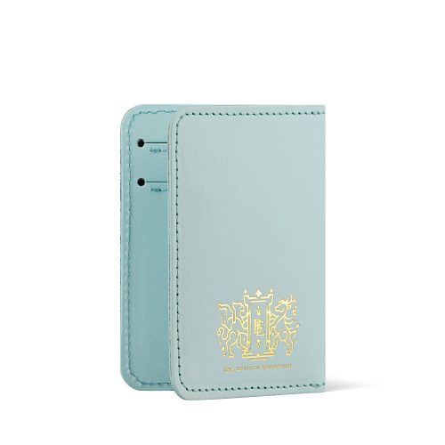 Pastel Blue Leather Card Wallet