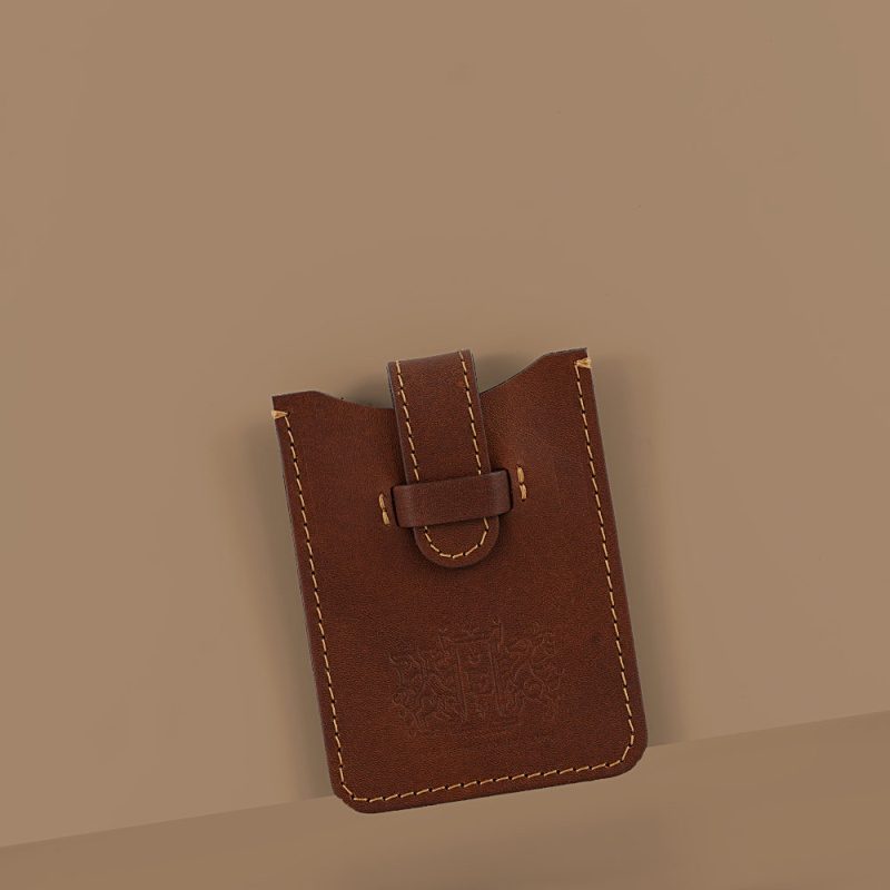 Card Holder Taupe Brown