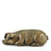 Pig Laying Cold Cast Bronze Sculpture