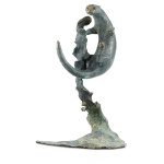 Otter Playing Solid Bronze Sculpture