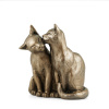 Yum Yum & Friend Cat Cold Cast Bronze Sculpture