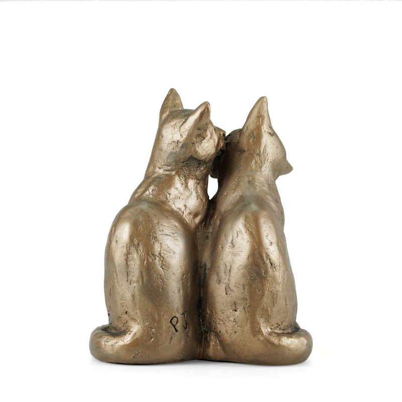 Yum Yum & Friend Cat Cold Cast Bronze Sculpture