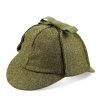 British Wool Tweed Sherlock Deerstalker Hat