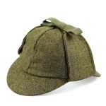 British Wool Tweed Sherlock Deerstalker Hat