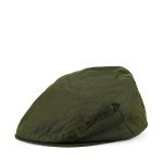 Wax Flat Cap Green Waxed Cotton Hat