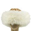 Justina Sheepskin Hat White Brim