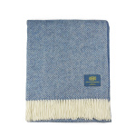 Mawes Pure Wool Throw Alpine Blue