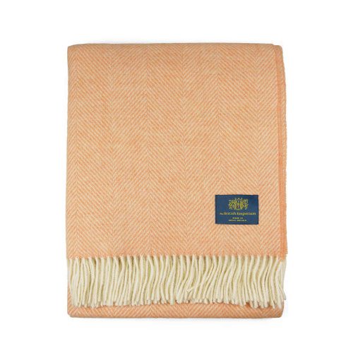 Mawes Pure Wool Throw Coral Peach