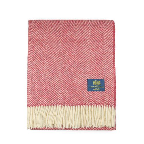 Mawes Pure Wool Throw Cranberry Fizz