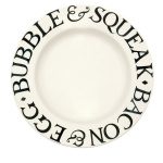 Black Toast Large Dinner Plate 10.5 Inch