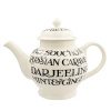 Black Toast 4 Mug Teapot