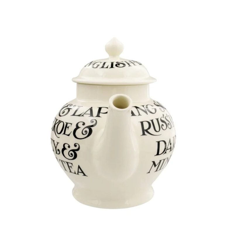 Black Toast 4 Mug Teapot