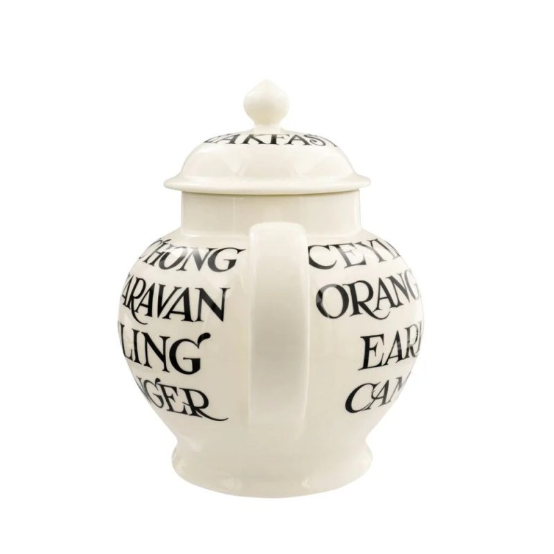 Black Toast 4 Mug Teapot