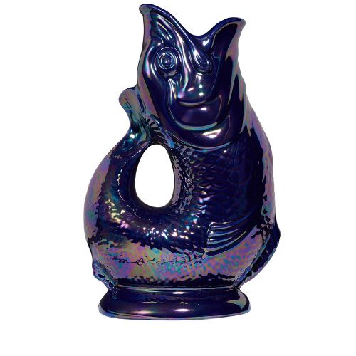 Cobalt Blue Lustre Gluggle Jug Pitcher 1.2L