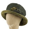 Victoria Rain Hat With Suede Bow Olive Green