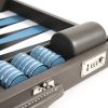 Bridle Hide Tournament Backgammon Set Piano Black Gloss Limited Edition