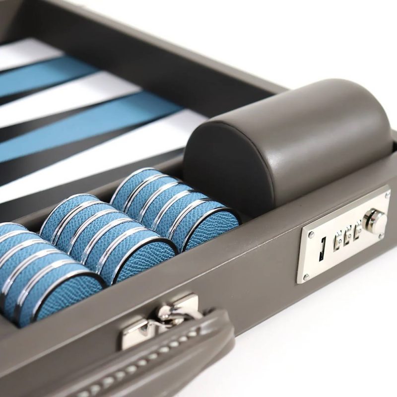 Bridle Hide Tournament Backgammon Set Piano Black Gloss Limited Edition