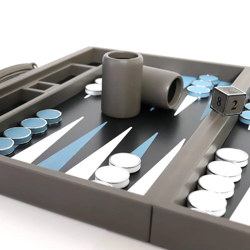 Bridle Hide Tournament Backgammon Set Piano Black Gloss Limited Edition