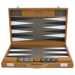 Bridle Hide Backgammon Board Tournament Size Tan