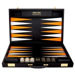 Carbon Fibre Backgammon Board Tournament Size Orange
