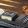 Burr Walnut Wooden Backgammon Set Tournament Size