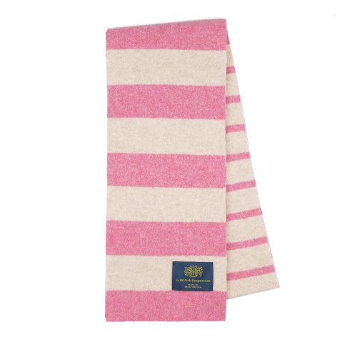 Gaskell Colourblock Wool Scarf Rose Swirl