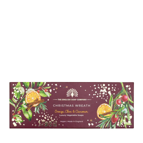 Christmas Tidings Christmas Wreath Triple Soap Gift Box