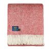 Truro Pure New Wool Throw Blanket Martini Red