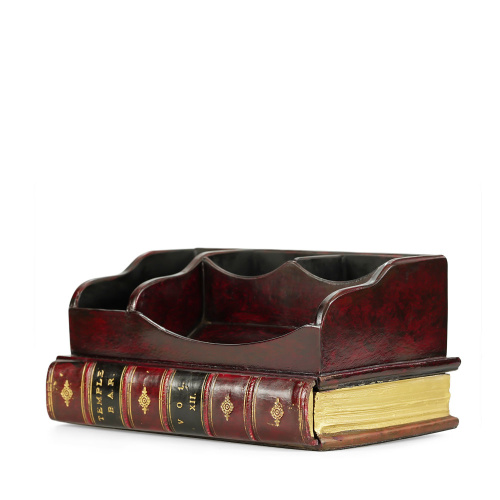 Antique Book Desk Tidy With Drawer